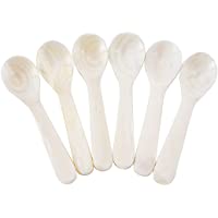 DUEBEL 6 Cucharas para Caviar ( Blanco- 9cm x 2.4cm )